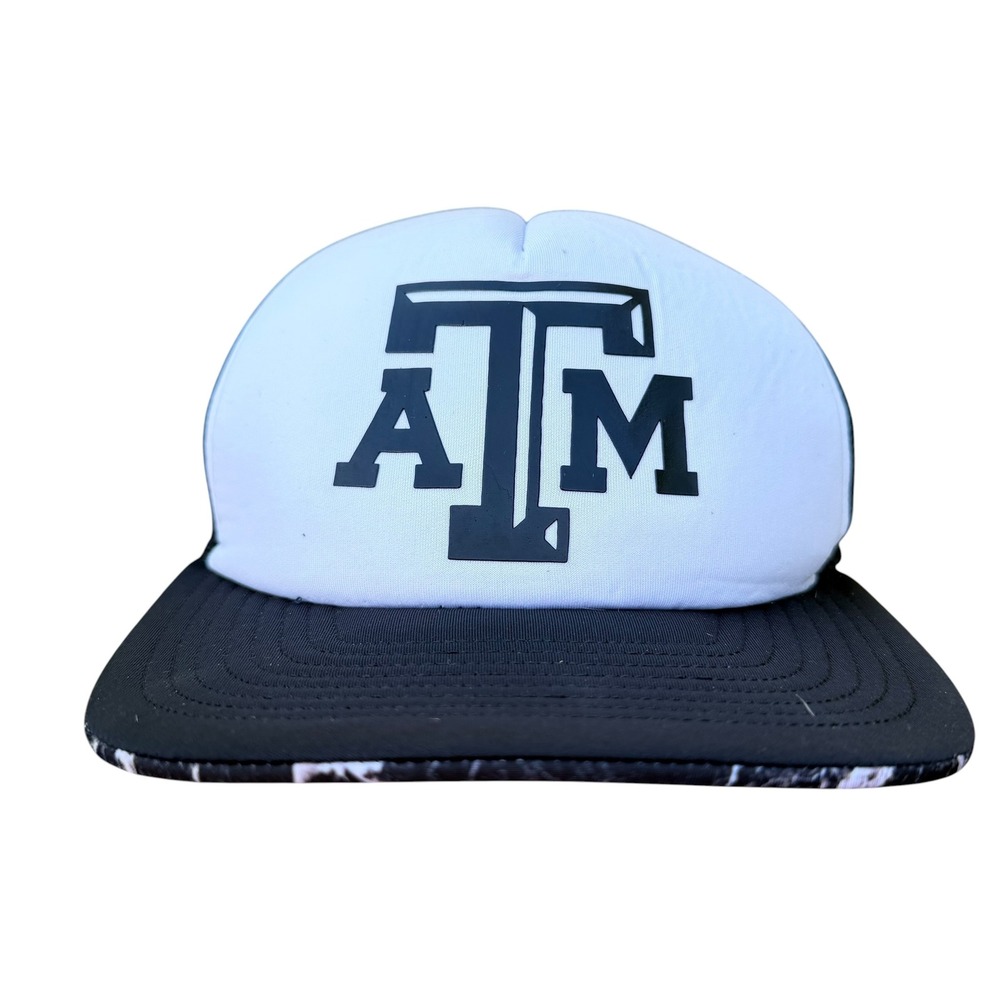 Adidas‎ Texas A&M Aggies Trucker Hat Black White Marble Snapback ATM Cap